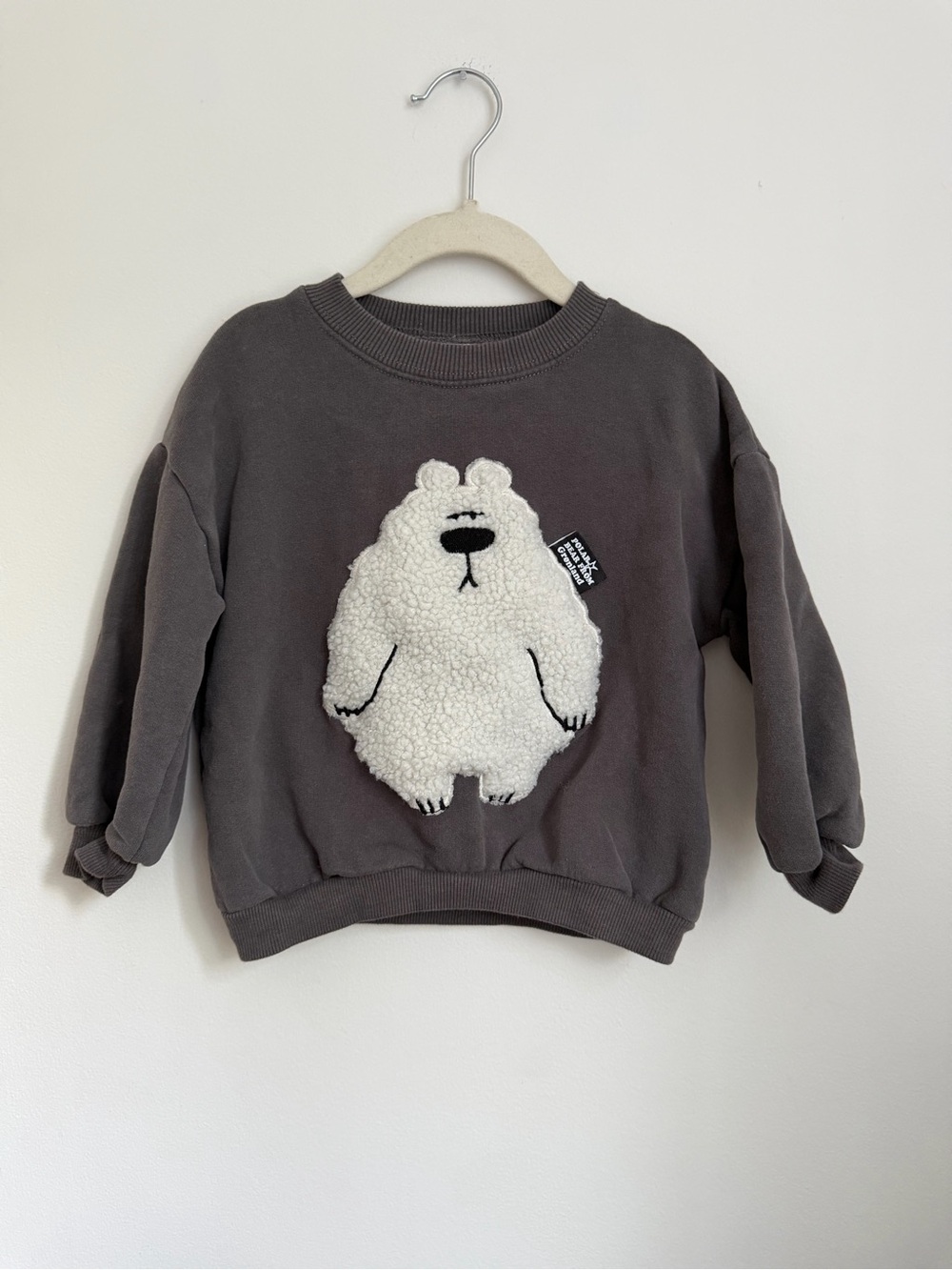 Zara Cozy Bear Crewneck Sweatshirt (Size 4)